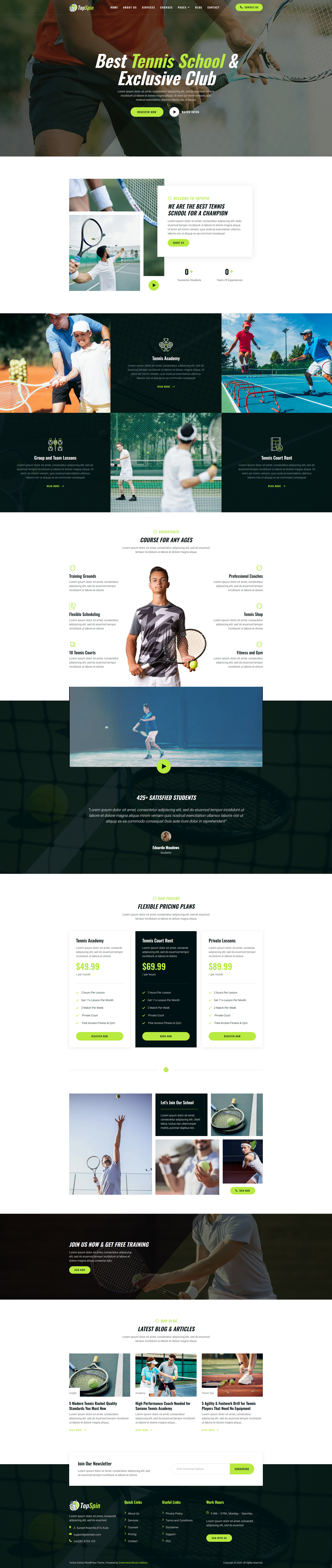 TopSpin – Tennis School & Sports Club