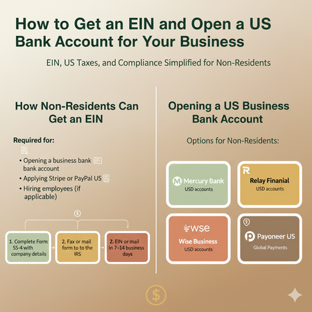 How to Get an EIN and Open a US Bank Account for Your Business
