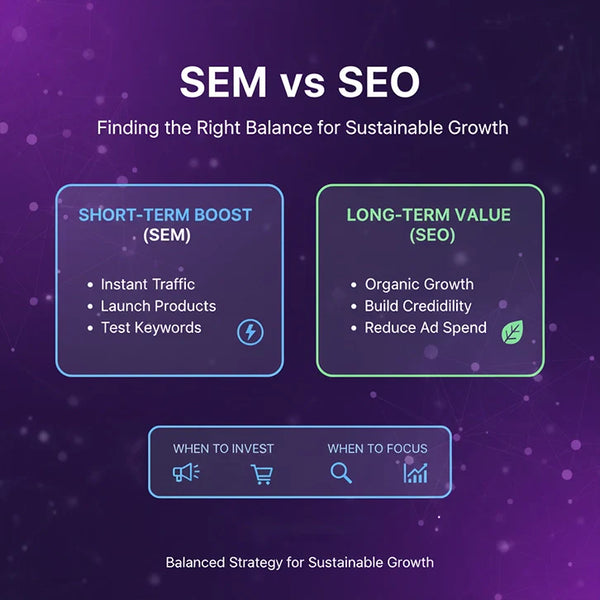 SEM vs SEO: Finding the Right Balance for Sustainable Growth