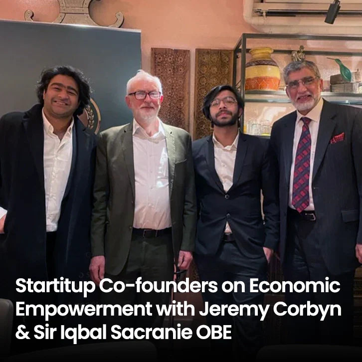 Startitup Global Co-founders Discuss Economic Empowerment with Jeremy Corbyn and Sir Iqbal Sacranie OBE