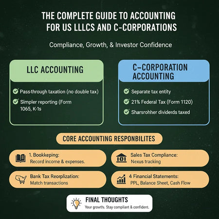 The Complete Guide to Accounting for US LLCs and C-Corporations