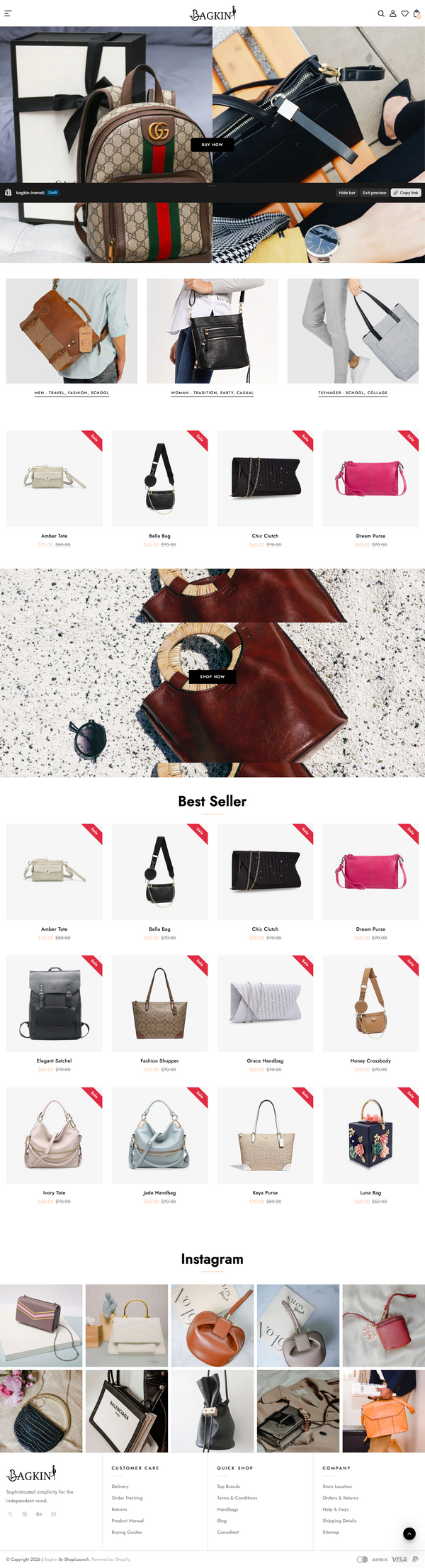 Bagkin- Handbags & Shopping Clothes