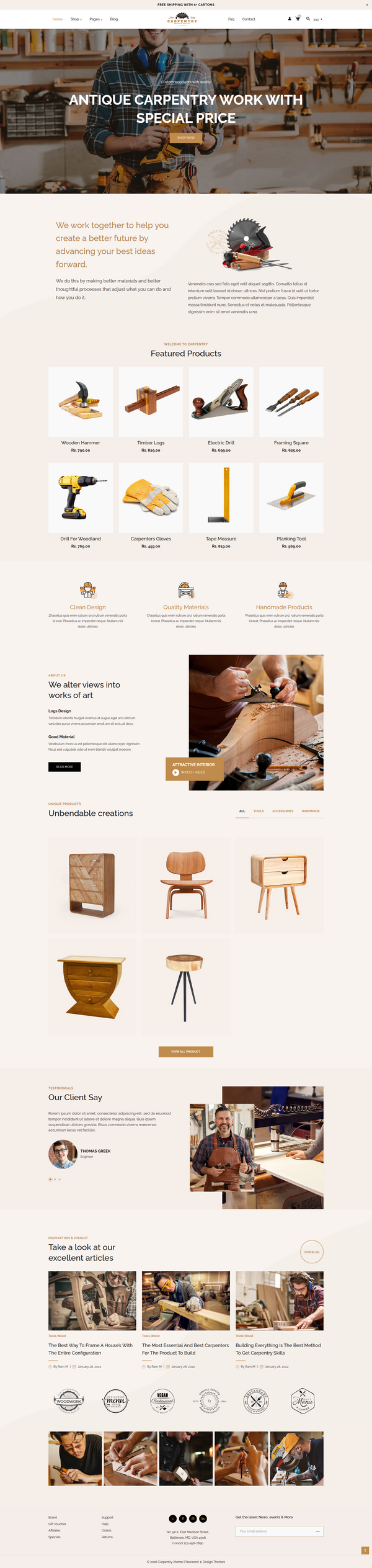 Carpentry - Wooden Crafts