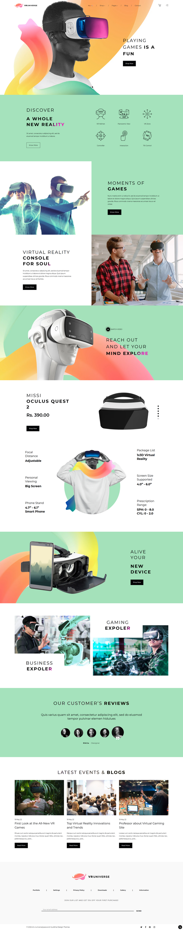 VRUniverse - Virtual Reality Store