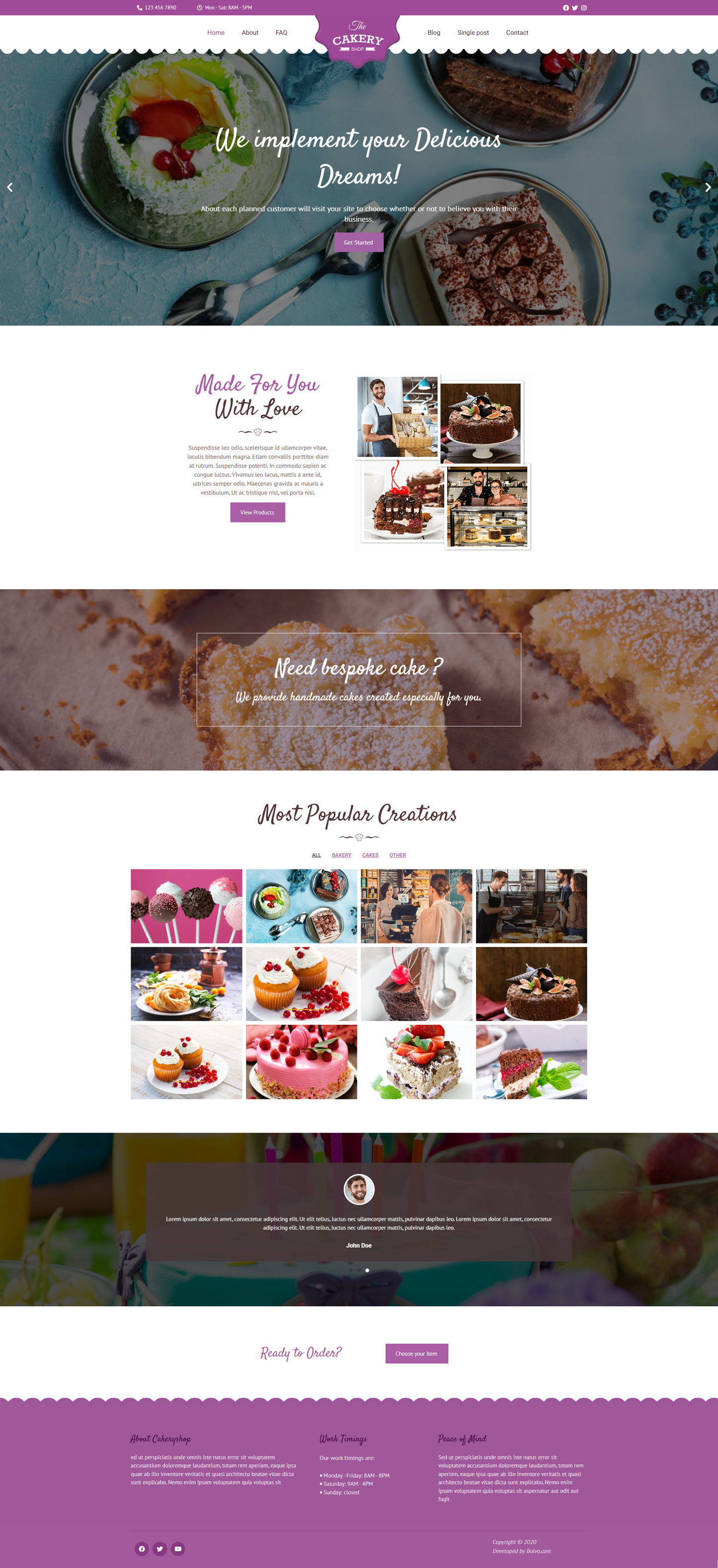 Cakeryshop - Bakery Business