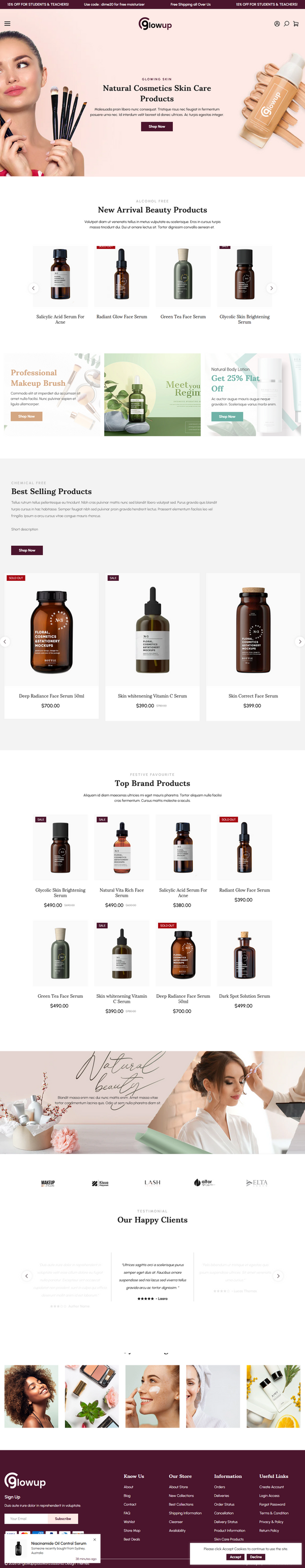 Glowup - Beauty Store Shopify